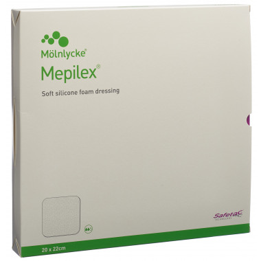 Mepilex pansement mousse Safetac 20x22cm silicone 5 pièces