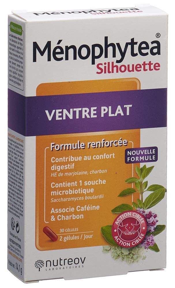 MENOPHYTEA Ventre plat Silhouette Gélules 30 pièces MENOPHYTEA Ventre plat Silhouette Gélules 30 pièces