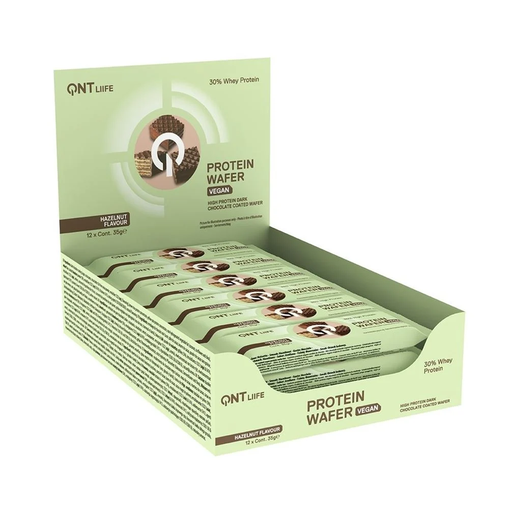 QNT Vegan Protein Wafer Hazelnut 12 x 35 g