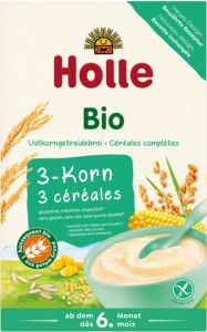 HOLLE Bouillie pour bébé aux 3 céréales bio 250g HOLLE Bouillie pour bébé aux 3 céréales bio 250g