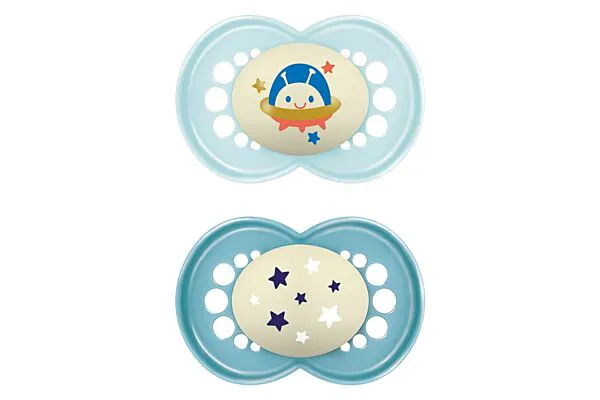 MAM Night sucette 16-36 mois blue/blue 2 pièces