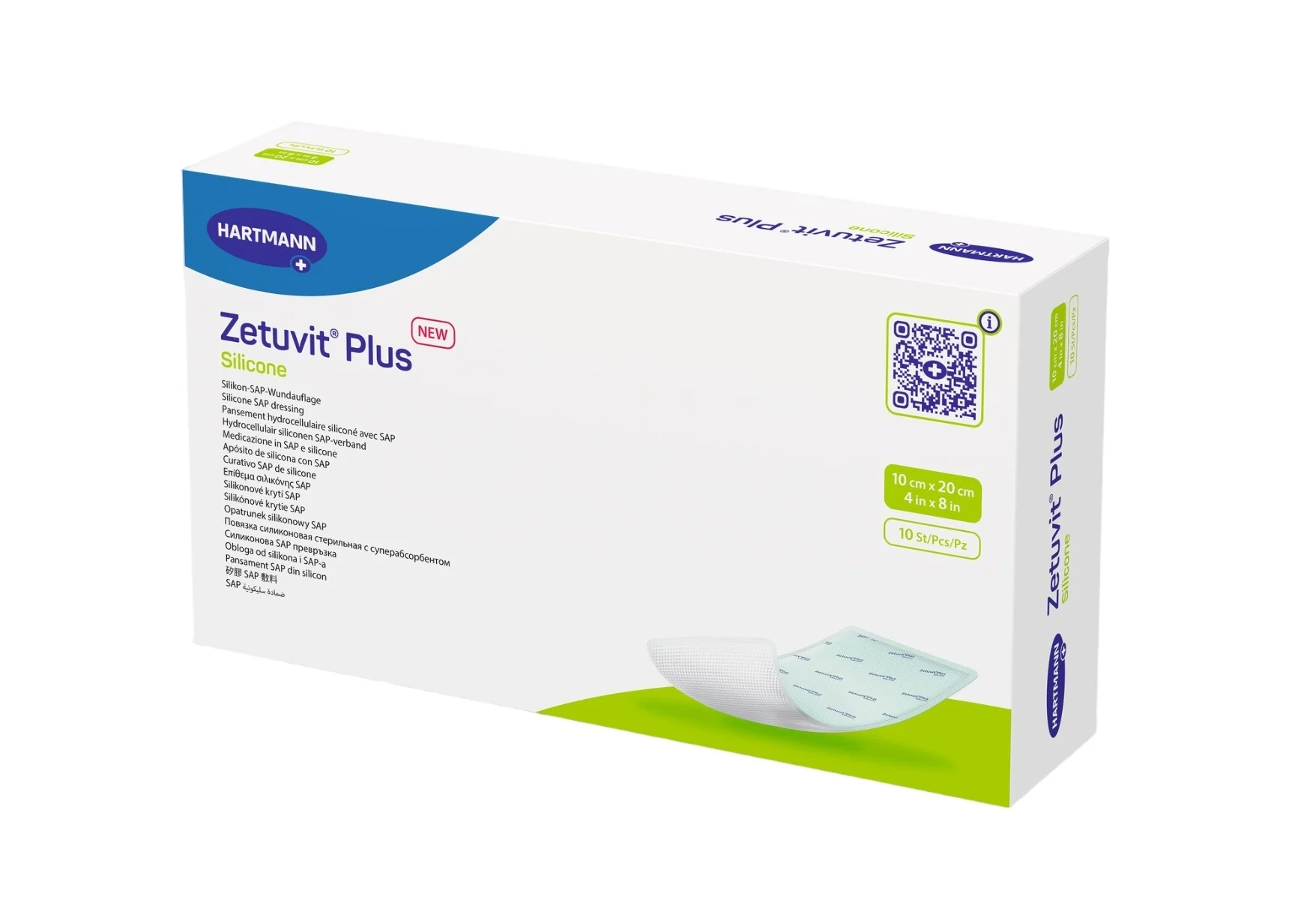 Zetuvit Plus Silicone 10x20cm 10 pièces