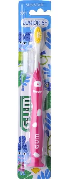 Brosse à dents GUM Junior 6-9 ans rose Brosse à dents GUM Junior 6-9 ans rose