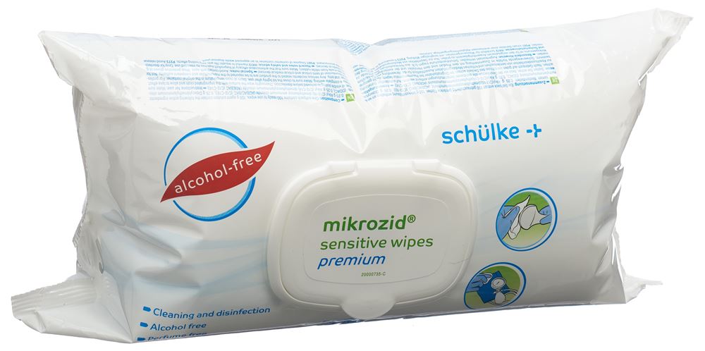 Lingettes MIKROZID Sensitive prem 100 pièces Lingettes MIKROZID Sensitive prem 100 pièces