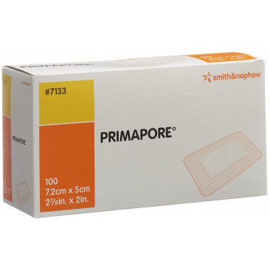 Primapore pansement 7.2x5cm stérile 100 pièces Primapore pansement 7.2x5cm stérile 100 pièces