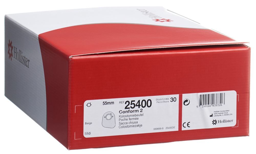 HOLLISTER CONF 2 Colo 2t 55mm maxi couleur chair 30 pièces