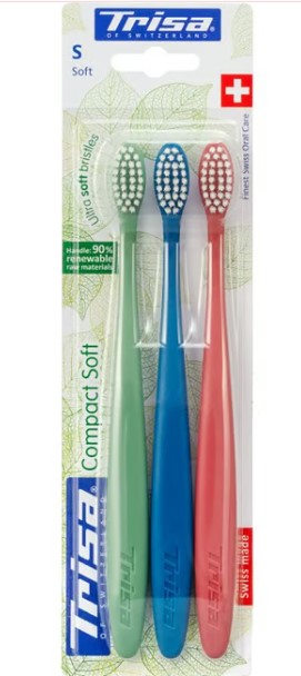 Brosse à dents Trisa Compact Soft soft Trio SE