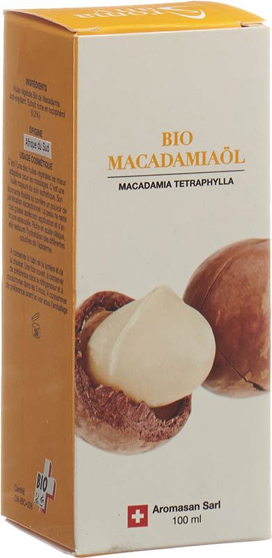 Huile de macadamia bio Aromasan 100ml Huile de macadamia bio Aromasan 100ml