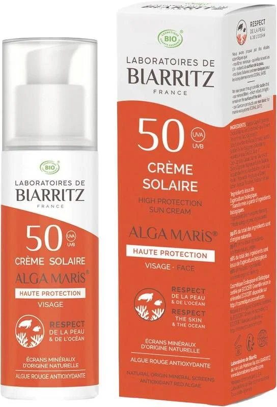ALGA MARIS crème solaire visage SPF50 be 50ml