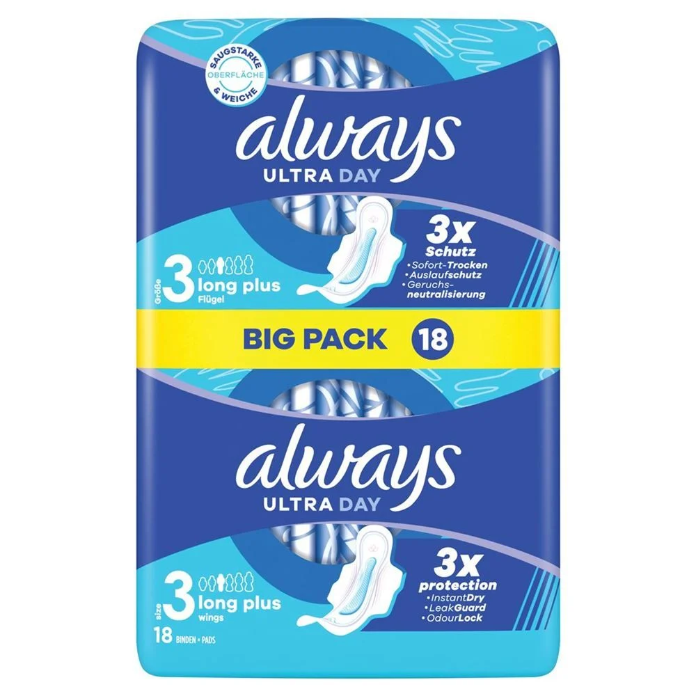 Always Ultra serviette hygiénique Lo Pl Flüg BigP (n) 18 pièces