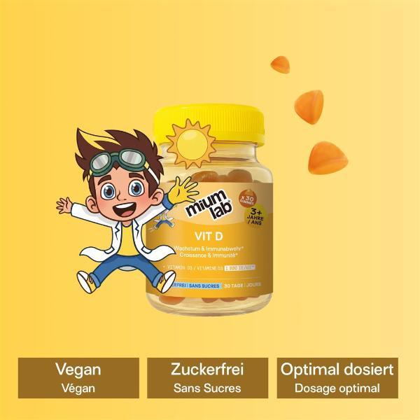MiumLab Kids Gommes Vit D 30 pièces