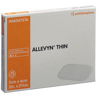 Pansement Allevyn Thin 5x6cm 10 pièces
