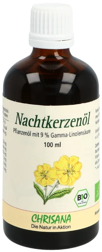 Huile d'onagre bio Chrisana, flacon de 100 ml