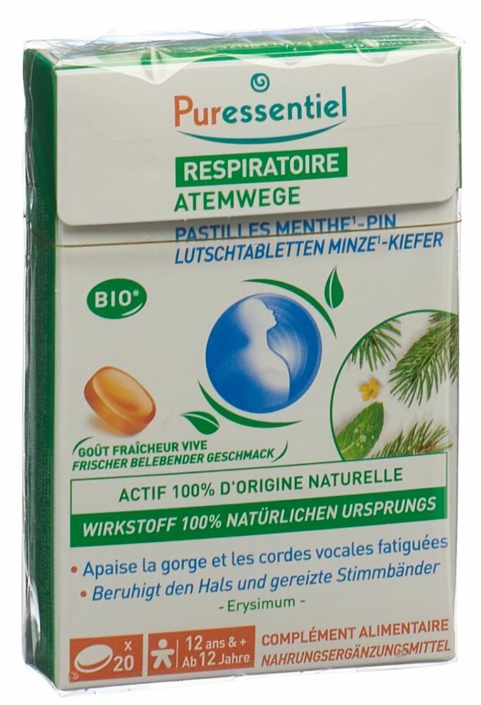 Puressentiel pastilles pour les voies respiratoires menthe-pin 20 pièces Puressentiel pastilles pour les voies respiratoires menthe-pin 20 pièces