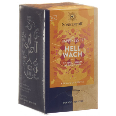 Sonnentor Happiness is Hellwach Thé BIO Btl 18 pièces Sonnentor Happiness is Hellwach Thé BIO Btl 18 pièces