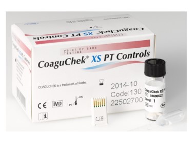 COAGUCHEK XS PT Solution de contrôle qualité 4 x 1ml