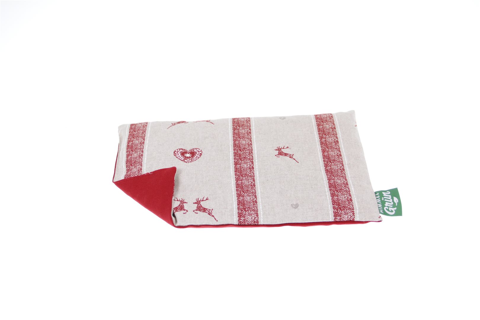 Himmelgrün Coussin aux noyeaux de cerise 30x20cm cœur/cerf