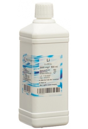 OLIGOPHARM Soluble de lithium 2000 mg/l 500ml