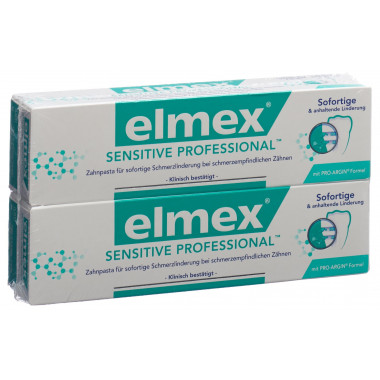 elmex SENSITIVE PROFESSIONAL dentifrice Duo 2 x 75ml