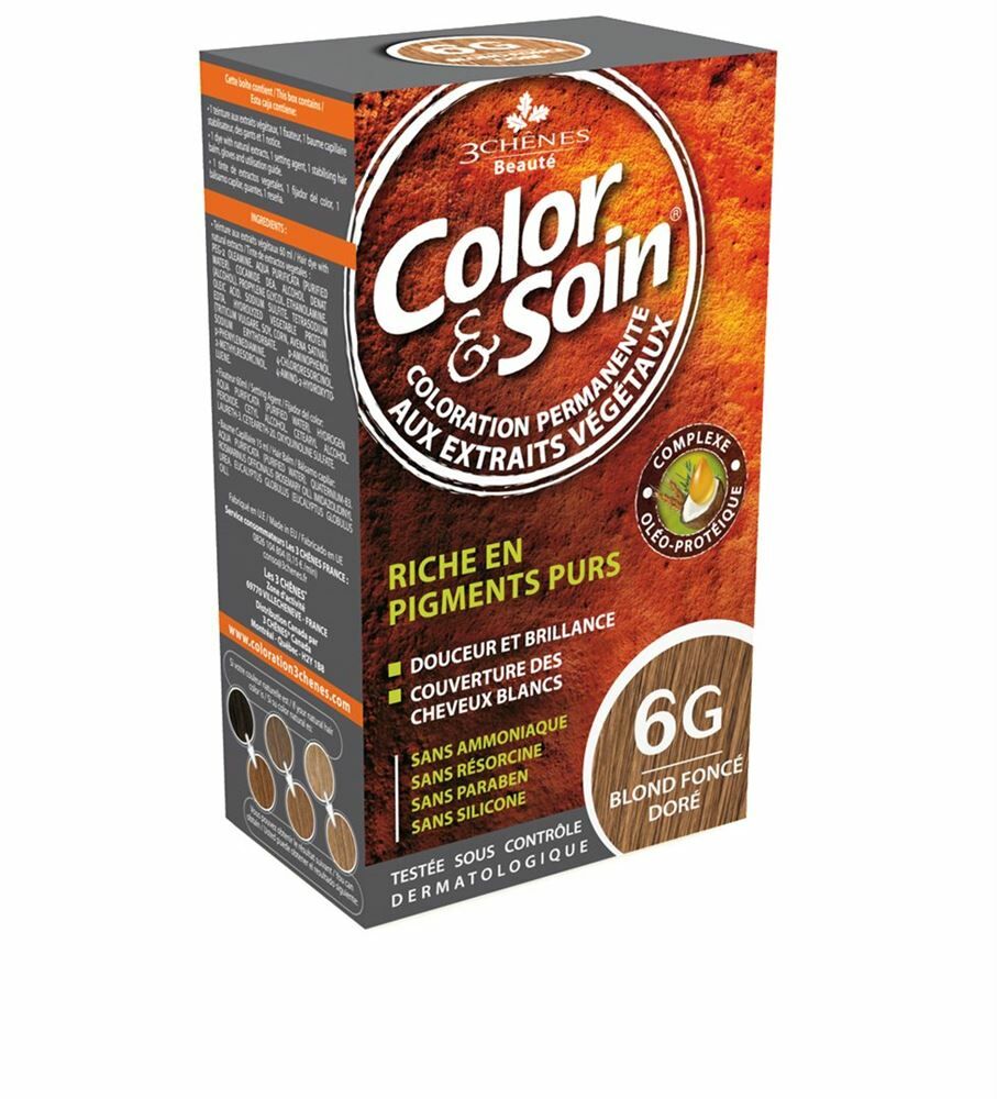 COLOR & SOIN Coloration 6G blond foncé doré 135ml