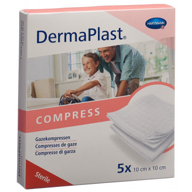 Dermaplast Compresses 10x10cm 8 plis 5 x 2 pièces Dermaplast Compresses 10x10cm 8 plis 5 x 2 pièces