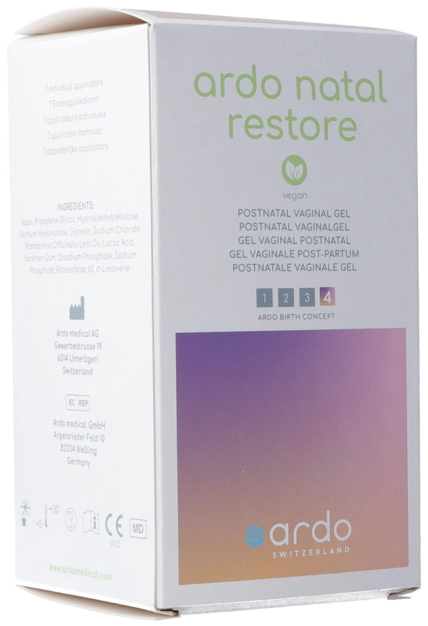 Ardo Natal Restore Postnatal Gel vaginal 7 x 4ml Ardo Natal Restore Postnatal Gel vaginal 7 x 4ml