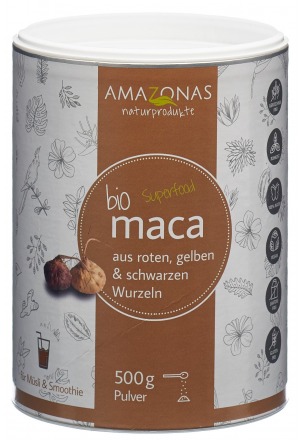 AMAZONAS maca bio en poudre 100% pure boîte 500g