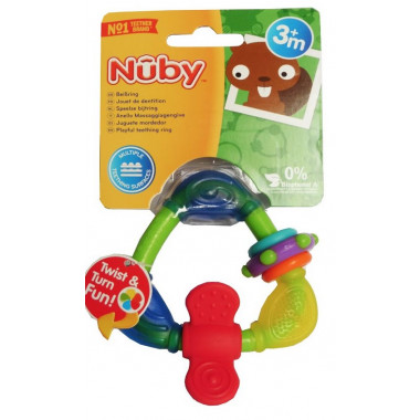 Nuby Soft-Hard Triangle anneau de dentition avec éléments mobiles