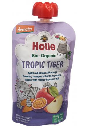 Holle Tropic Tiger - Pouchy pomme mangue maracuja 100g Holle Tropic Tiger - Pouchy pomme mangue maracuja 100g