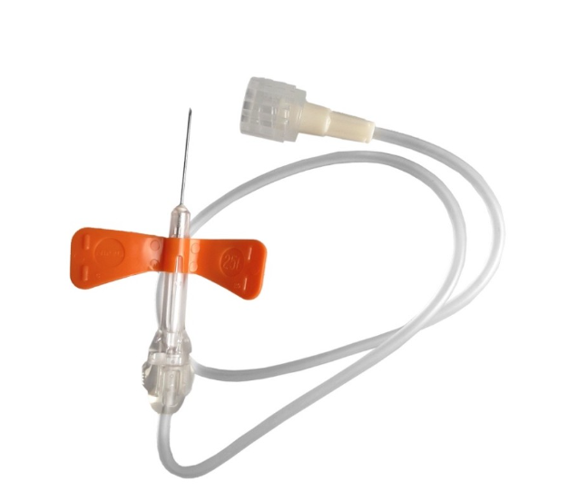 VENOFIX SAFETY 25G 0.5x19mm Tube 30cm orange 50 pièces