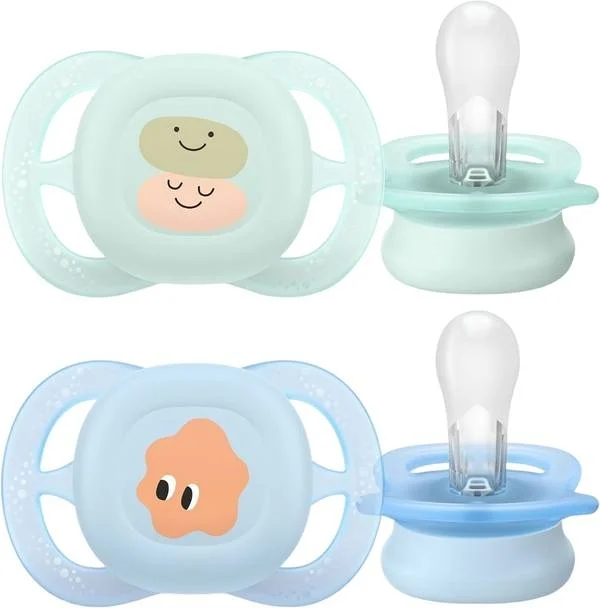 PHILIPS AVENT Sucette Start 0-2M gr/bleu Déco 2 pièces