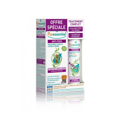 Coffret Puressentiel Lotion anti-poux avec peigne + shampooing anti-poux Pouxdoux Bio Coffret Puressentiel Lotion anti-poux avec peigne + shampooing anti-poux Pouxdoux Bio