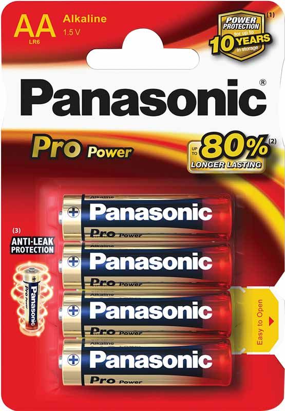 Panasonic Piles Pro Power AA LR6 4 pièces