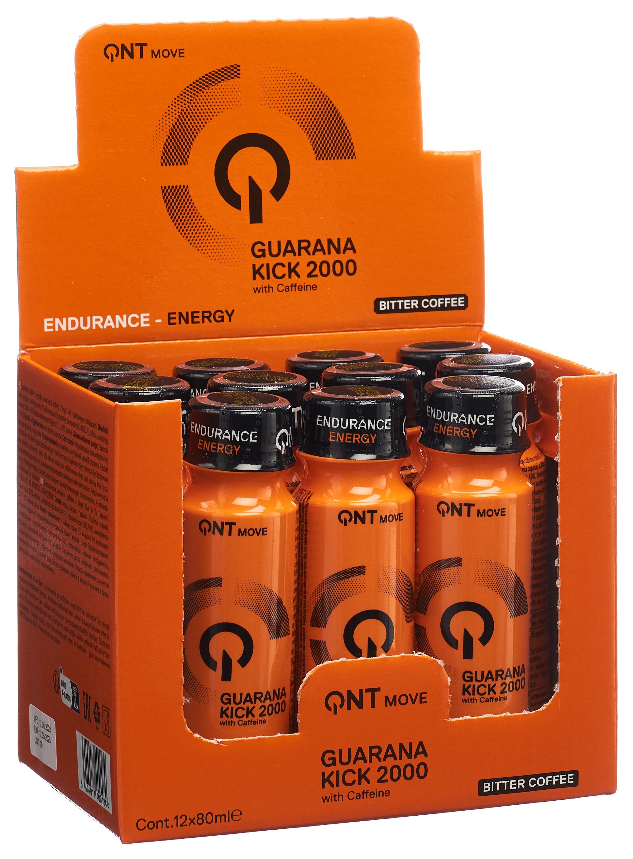 QNT Guarana Kick 2000 Shot Guarana+Caff 12 x 80ml