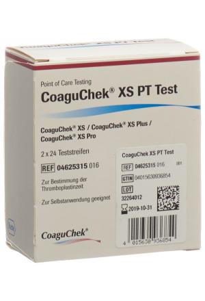 COAGUCHEK XS PT Bandelettes de test 2 x 24 pièces