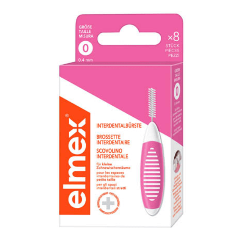 elmex brosses interdentaires 0.4mm rose 8 pièces