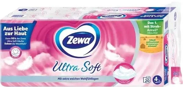 ZEWA Papier hygiénique Ultra Soft 4lag 150 fls 20 pces