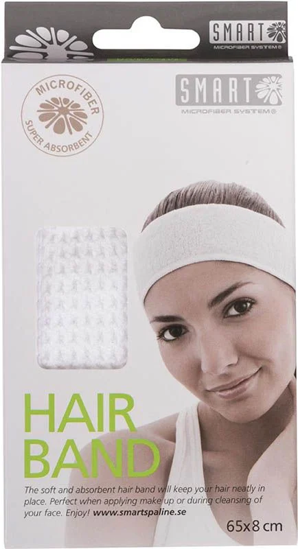 SMART MICROFIBER SYS Bandeau pour cheveux blanc