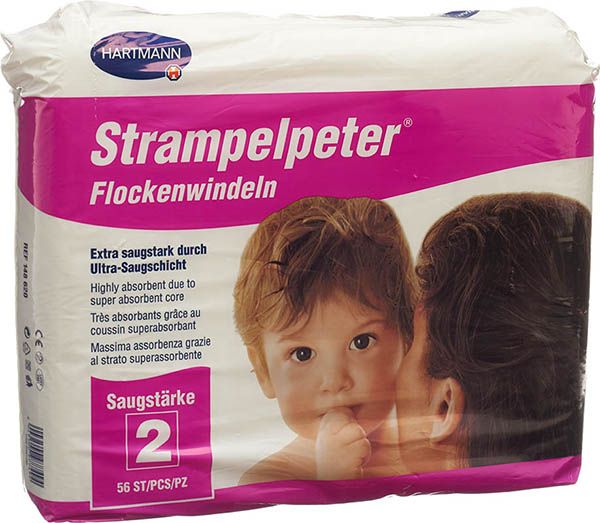 Strampelpeter Couches en flocons Absorption 2 56 pièces