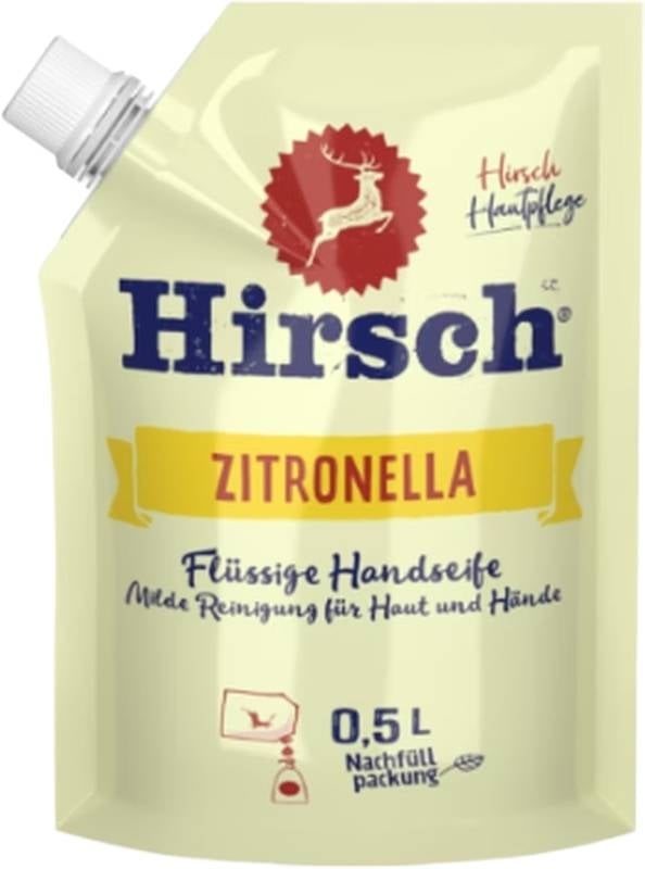 HIRSCH Savon liquide à la citronnelle Btl 500ml