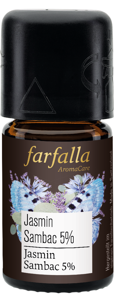 FARFALLA Jasmin Sambac 5% huile/huile absolue 5ml FARFALLA Jasmin Sambac 5% huile/huile absolue 5ml
