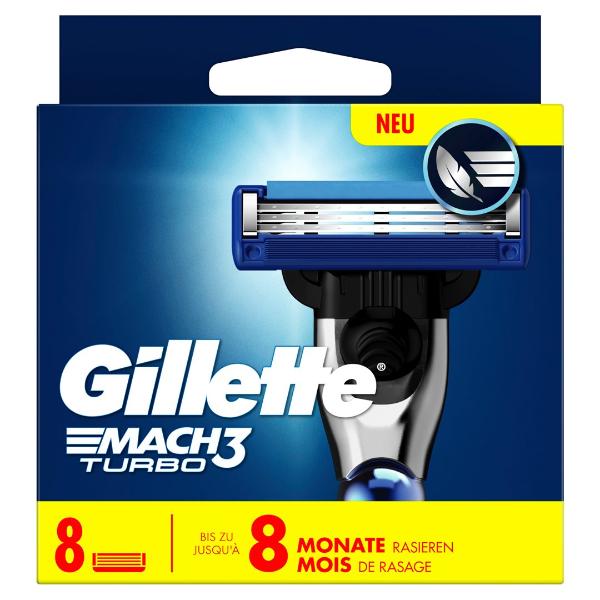 Lames système Gillette Mach3 Turbo 3D 8 pièces