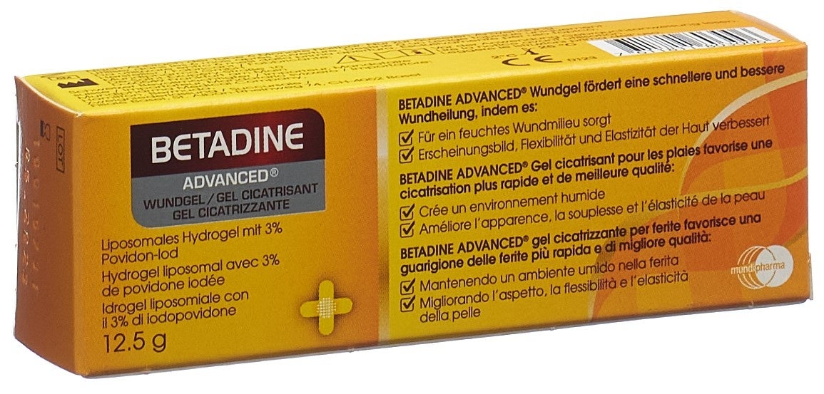 Betadine Advanced Gel pour les plaies 12.5g Betadine Advanced Gel pour les plaies 12.5g