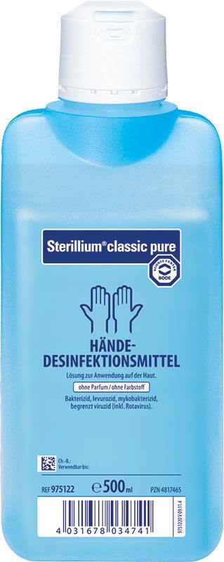 Désinfectant pour les mains Sterillium classic pure liq 500ml Désinfectant pour les mains Sterillium classic pure liq 500ml