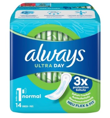 ALWAYS Ultra serviette hygiénique normale (nouveau) 14 pces