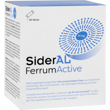 SiderAL® Ferrum Active poudre 30 x 1.6g SiderAL® Ferrum Active poudre 30 x 1.6g