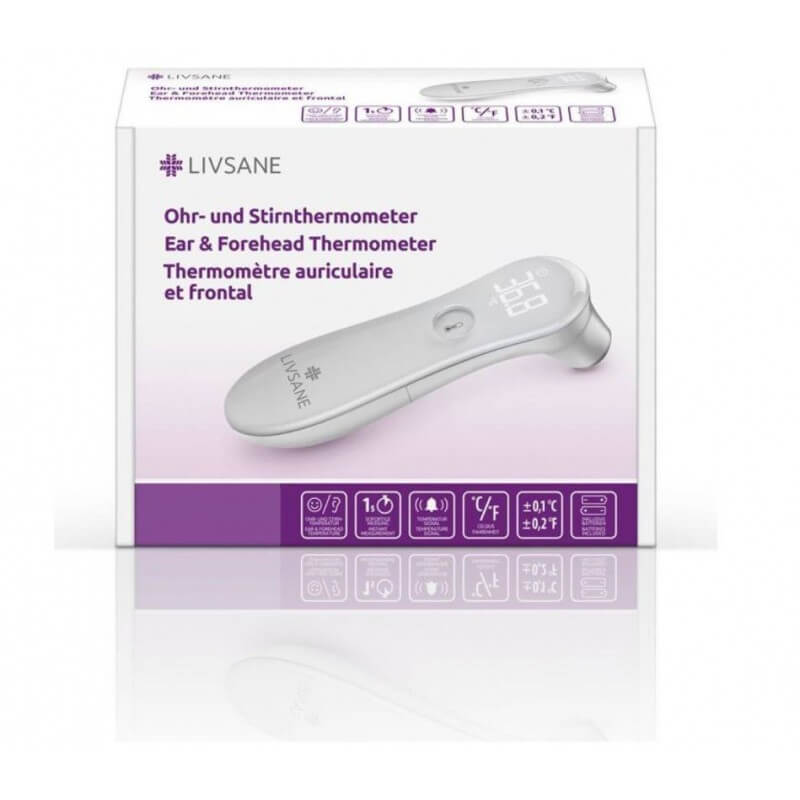 Thermomètre auriculaire et frontal Livsane Thermomètre auriculaire et frontal Livsane