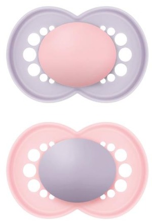 Sucette MAM Original 16-36 mois rose/pourpre 2 pièces