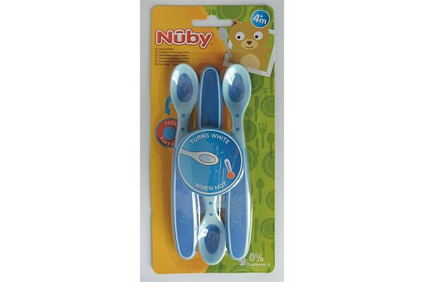 Nuby Cuillère à bouillir thermosensible Soft Flex 3 pièces