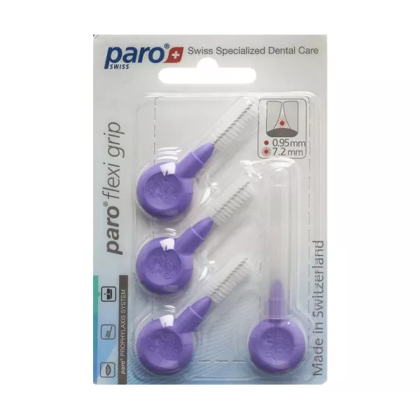 PARO Flexi Grip 8mm moyen-grossier violet cylindrique 4 pièces PARO Flexi Grip 8mm moyen-grossier violet cylindrique 4 pièces